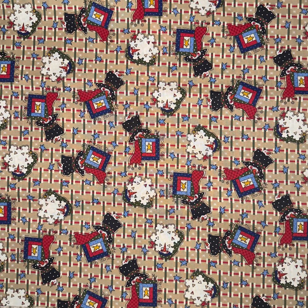 My Precious Quilt Snowman Holiday Fabric by Leanne Anderson - Spectrix - 1/2 YD